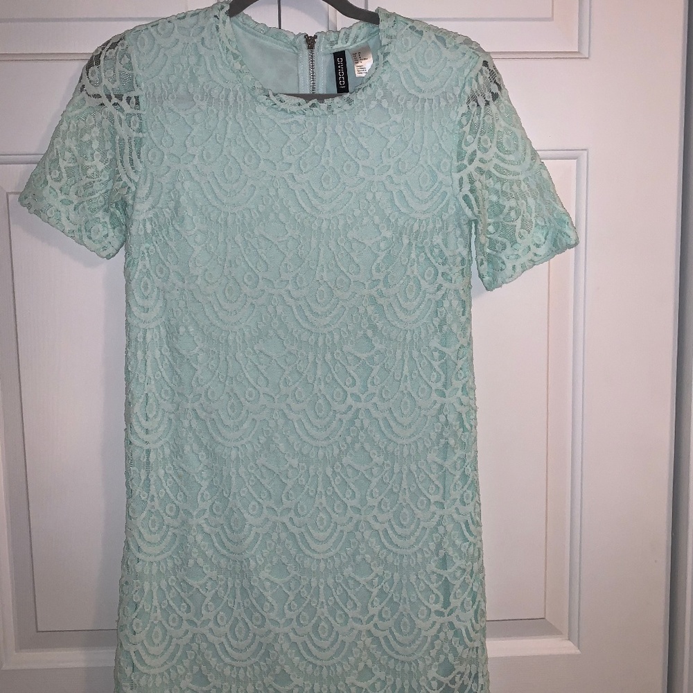 Mint lace dress